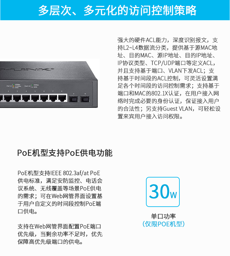 TP-Link全千兆三層網管交換機